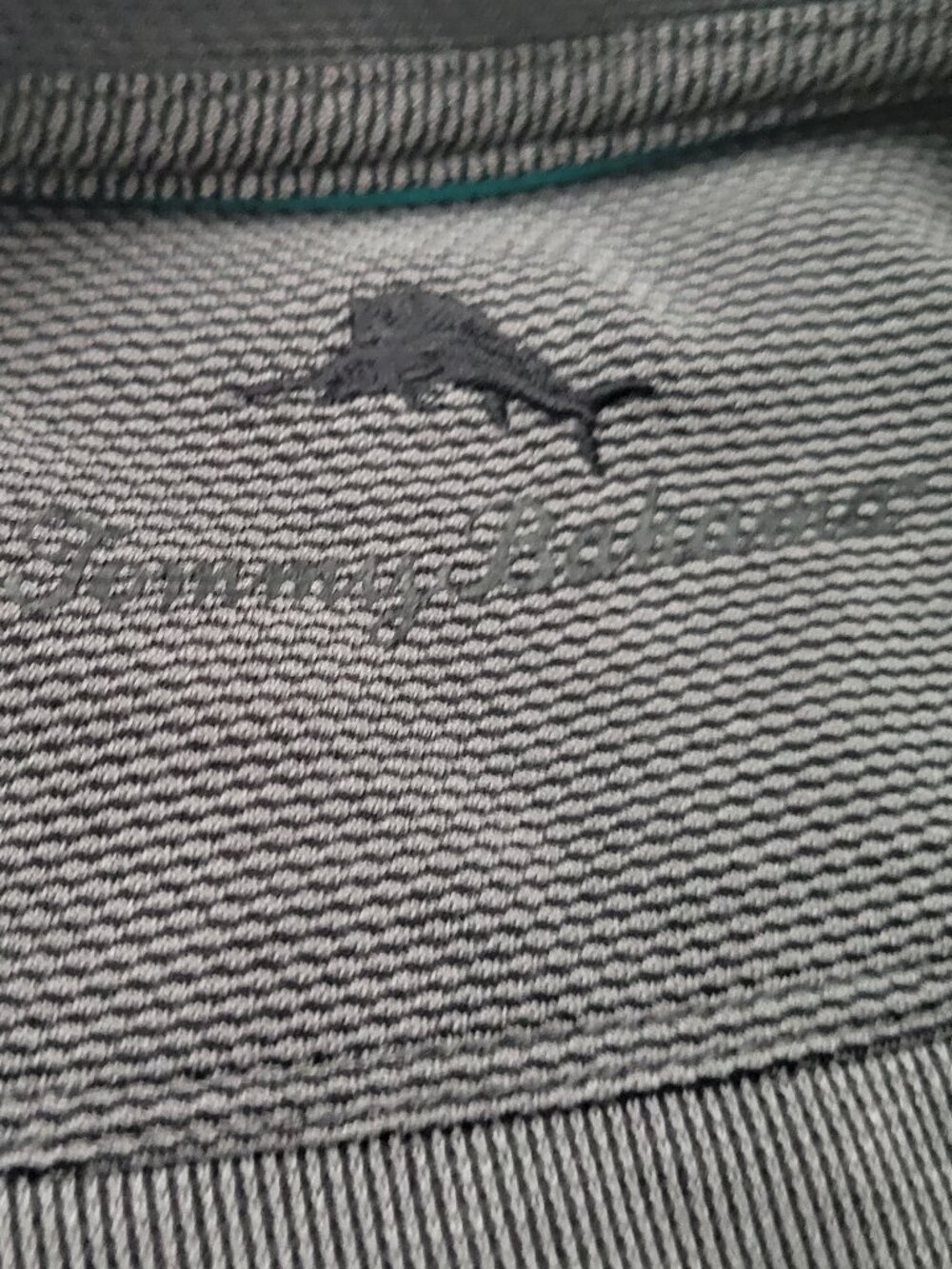 Tommy Bahama Mens Gray Grey V-Neck T-Shirt XL  Textured Short Sleeve